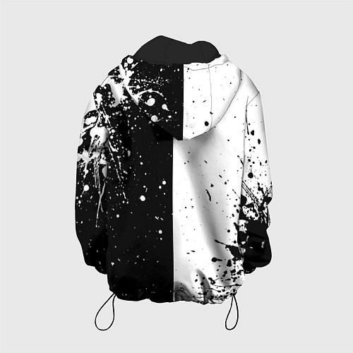 Детская куртка Assasins Creed - black and white / 3D-Черный – фото 2