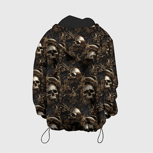 Детская куртка Черепа и узоры лакшери / 3D-Черный – фото 2
