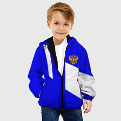 Куртка с капюшоном детская Россия спортивный стиль, цвет: 3D-черный — фото 2