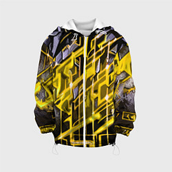 Детская куртка Yellow and white abstraction