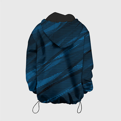 Детская куртка Полосатый чёрно-синий / 3D-Черный – фото 2