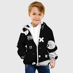 Куртка с капюшоном детская PUBG game pattern, цвет: 3D-белый — фото 2