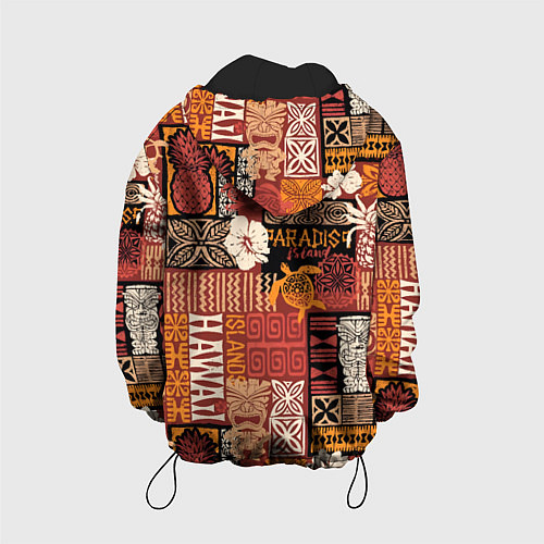 Детская куртка Гавайские острова - райский уголок / 3D-Черный – фото 2