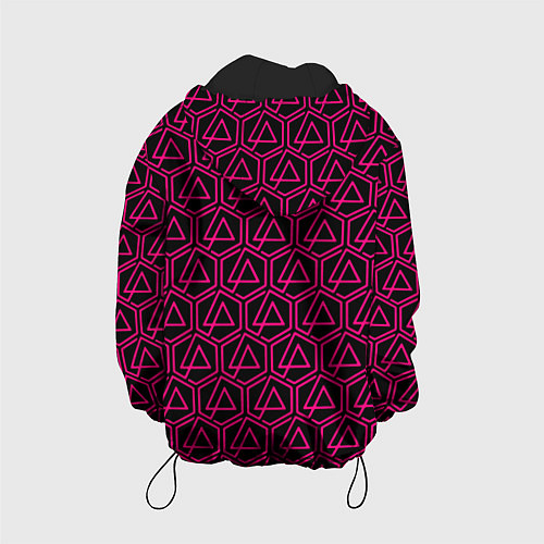 Детская куртка Linkin park pink logo / 3D-Черный – фото 2