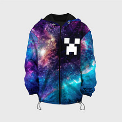 Куртка с капюшоном детская Minecraft space game, цвет: 3D-черный