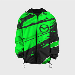 Куртка с капюшоном детская Mazda sport green, цвет: 3D-черный
