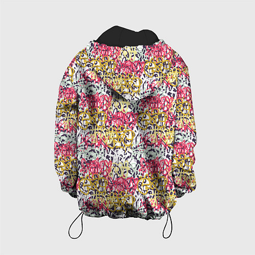 Детская куртка Граффити с узорами / 3D-Черный – фото 2