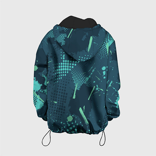 Детская куртка Яркий абстрактный узор для спорта / 3D-Черный – фото 2