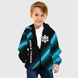 Куртка с капюшоном детская Brawl Stars неоновые лампы, цвет: 3D-черный — фото 2