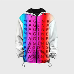 Куртка с капюшоном детская Imagine Dragons neon rock, цвет: 3D-черный