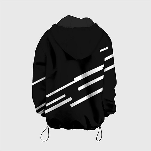 Детская куртка Россия геометрия спорт / 3D-Черный – фото 2