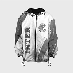 Куртка с капюшоном детская Inter - white gradient вертикально, цвет: 3D-черный