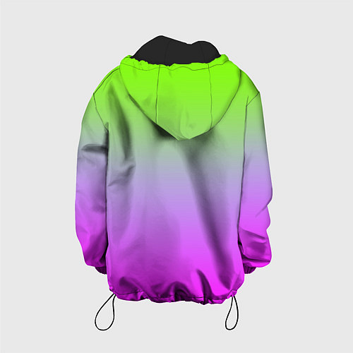 Детская куртка Неоновая градиент абстракция / 3D-Черный – фото 2