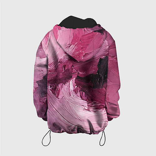 Детская куртка Розовые краски / 3D-Черный – фото 2