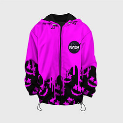 Куртка с капюшоном детская Marshmello neon nasa, цвет: 3D-черный