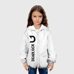 Куртка с капюшоном детская Deadlock glitch на светлом фоне по-вертикали, цвет: 3D-белый — фото 2