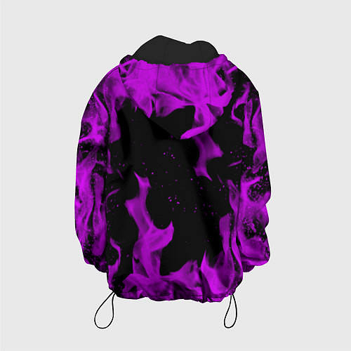 Детская куртка Неоновый огонь текстура / 3D-Черный – фото 2