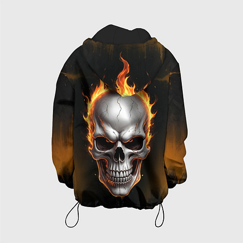Детская куртка Череп в огне / 3D-Черный – фото 2