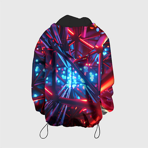 Детская куртка Неоновые трубки / 3D-Черный – фото 2