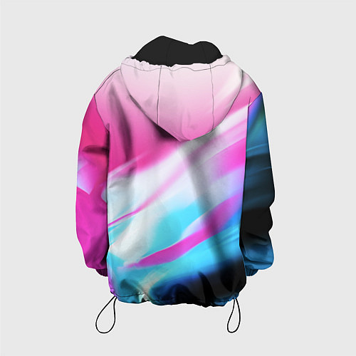 Детская куртка Неоновые краски градиент / 3D-Черный – фото 2