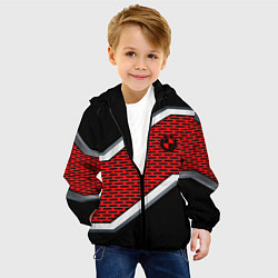 Куртка с капюшоном детская BMW geometry avto, цвет: 3D-черный — фото 2