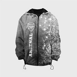 Куртка с капюшоном детская Arsenal - grey gradient по-вертикали, цвет: 3D-черный