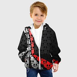 Куртка с капюшоном детская Marshmello pattern, цвет: 3D-белый — фото 2