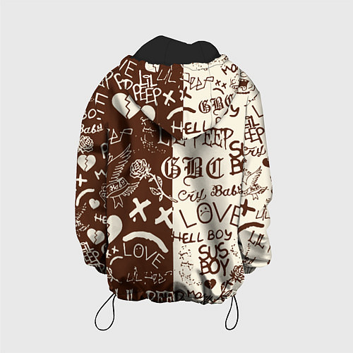 Детская куртка Lil peep retro pattern / 3D-Черный – фото 2