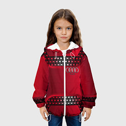 Куртка с капюшоном детская Audi metal steel, цвет: 3D-белый — фото 2