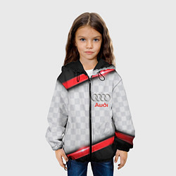 Куртка с капюшоном детская AUDI auto texture, цвет: 3D-черный — фото 2