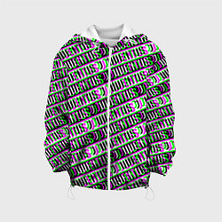 Куртка с капюшоном детская Juventus glitch pattern, цвет: 3D-белый