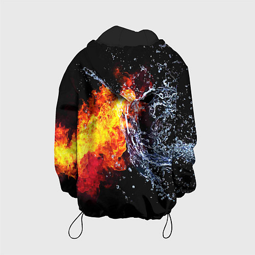 Детская куртка Столкновения огня и воды / 3D-Черный – фото 2