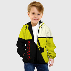 Куртка с капюшоном детская Assassins Creed geometry logo, цвет: 3D-черный — фото 2