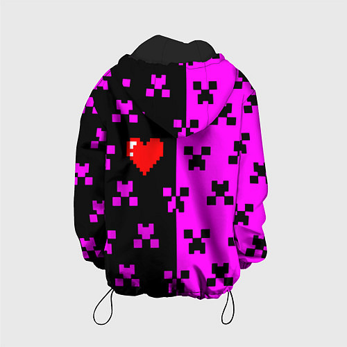 Детская куртка Minecraft love game / 3D-Черный – фото 2