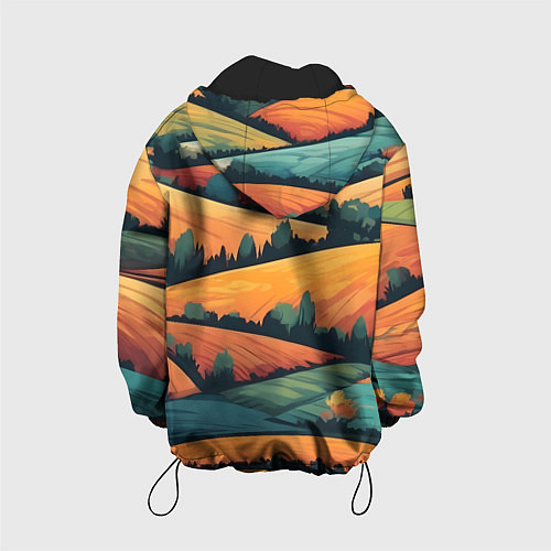 Детская куртка Поля луга / 3D-Черный – фото 2