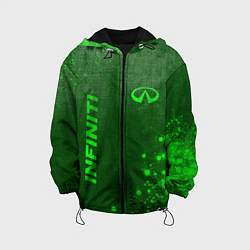 Куртка с капюшоном детская Infiniti - green gradient вертикально, цвет: 3D-черный
