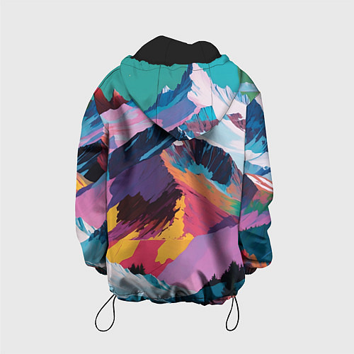 Детская куртка Горы краски / 3D-Черный – фото 2