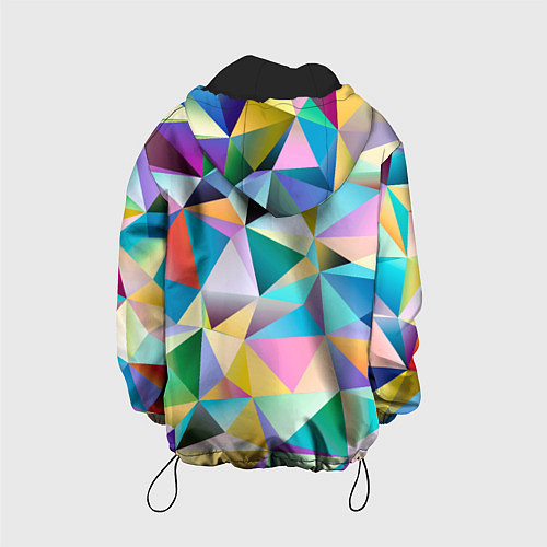 Детская куртка Полигональная текстура / 3D-Черный – фото 2