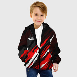 Куртка с капюшоном детская Lixiang - красный языки пламени, цвет: 3D-черный — фото 2
