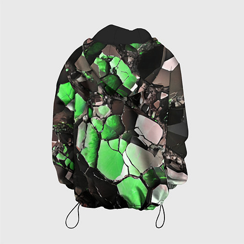 Детская куртка Чёрно-зелёный камень / 3D-Черный – фото 2