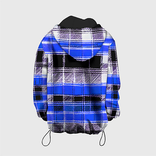 Детская куртка Белые полосы на чёрно-синем фоне / 3D-Черный – фото 2