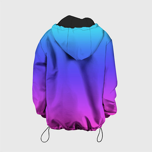 Детская куртка Градиент закат сине-розовый / 3D-Черный – фото 2