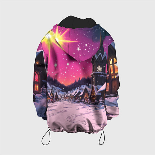 Детская куртка Закат рождества / 3D-Черный – фото 2