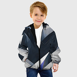 Куртка с капюшоном детская Абстракция город следующего века, цвет: 3D-черный — фото 2