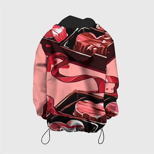 Детская куртка Шоколадки в форме сердца / 3D-Черный – фото 2
