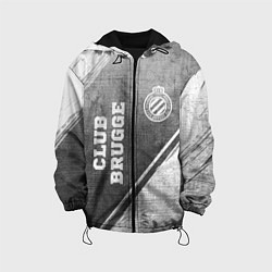 Куртка с капюшоном детская Club Brugge - grey gradient вертикально, цвет: 3D-черный