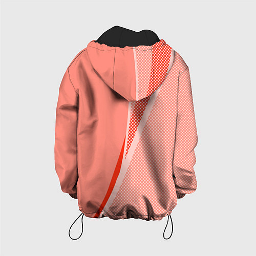 Детская куртка Sport персиковый с полосой / 3D-Черный – фото 2