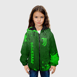 Куртка с капюшоном детская Juventus - green gradient вертикально, цвет: 3D-черный — фото 2