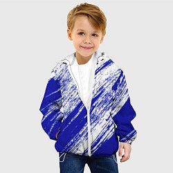 Куртка с капюшоном детская The color is white and blue, цвет: 3D-белый — фото 2