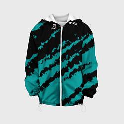 Детская куртка The color is black and light blue